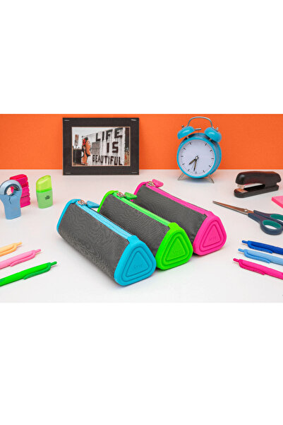 Serve Prismo Triangle Pencil Case Highlighter Pink