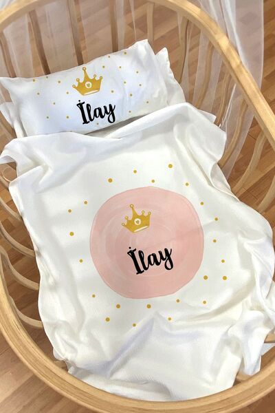 Homamia Isme Özel Pike Seti 70x120 Anne Yanı Ve Park Yatak Prenses Tac