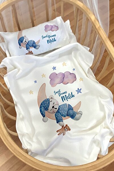 Homamia Isme Özel Pike Seti 70x120 Anne Yanı Ve Park Yatak Uyuyan Ayı