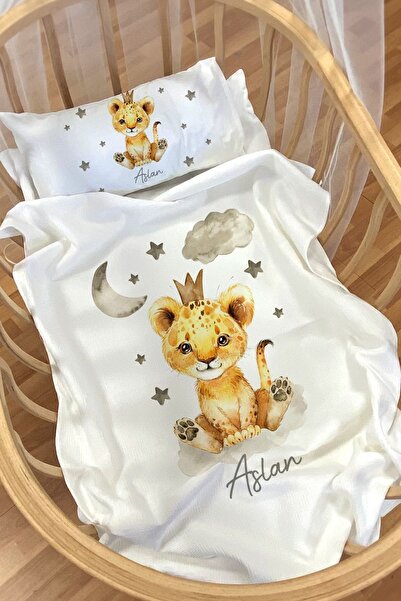 Homamia Isme Özel Pike Seti 70x120 Anne Yanı Ve Park Yatak Yavru Aslan