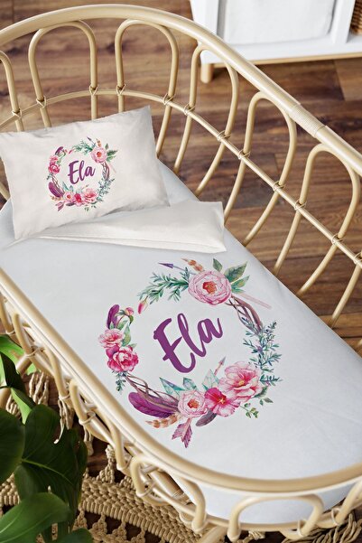 Homamia Isme Özel Anne Yanı 60x100 Beşik Uyku Nevresim Takımı