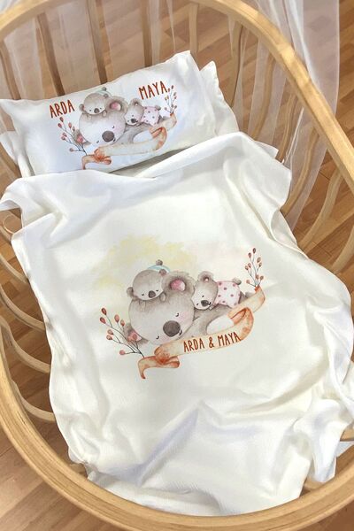 Homamia Isme Özel Pike Seti 70x120 Anne Yanı Ve Park Yatak Koala