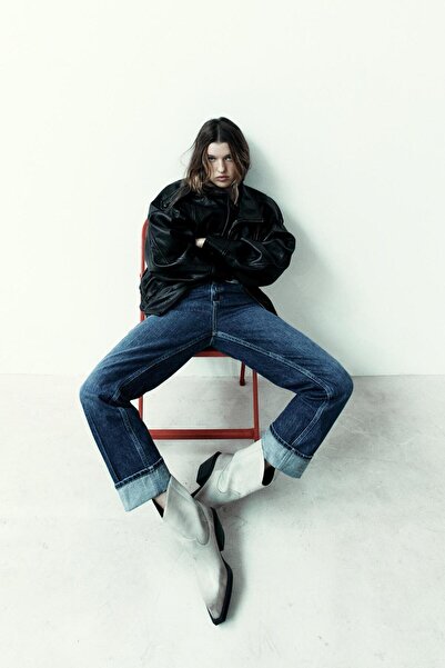 NET OF NOT ZR Model YSL Oversize Viral Deri Ceket