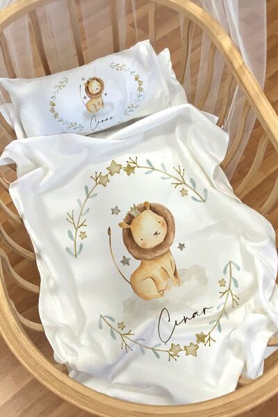 Homamia Isme Özel Pike Seti 70x120 Anne Yanı Ve Park Yatak Aslan