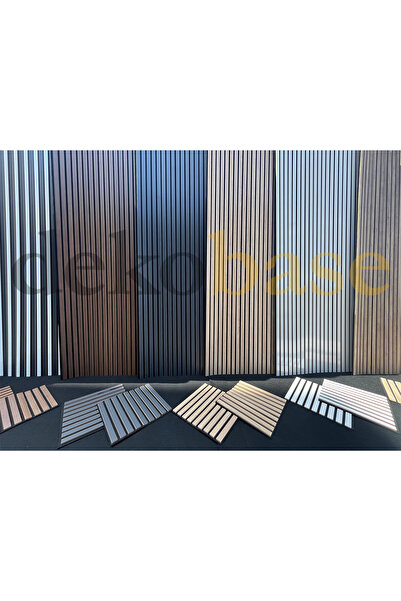 dekobase Açık Gri 100x270cm Yeni Nesil Akustik Ahşap Duvar Paneli