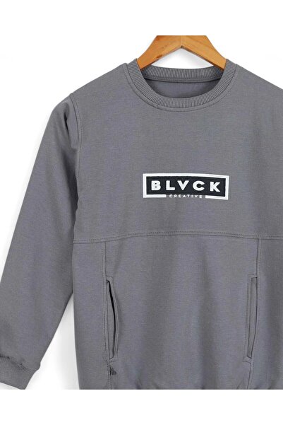 Ege Bebek Boy's Printed Sweatshirt with Pocket Detail 2-3-4-5-6-7-8-9-10 Years Old Seasonal School Tracksuit Set