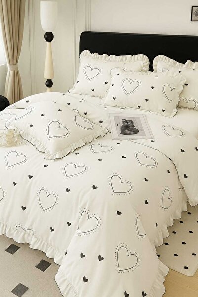 Larispera 100% pamut Ranforce dupla fodros paplanhuzat szett fodros, puha, légáteresztő