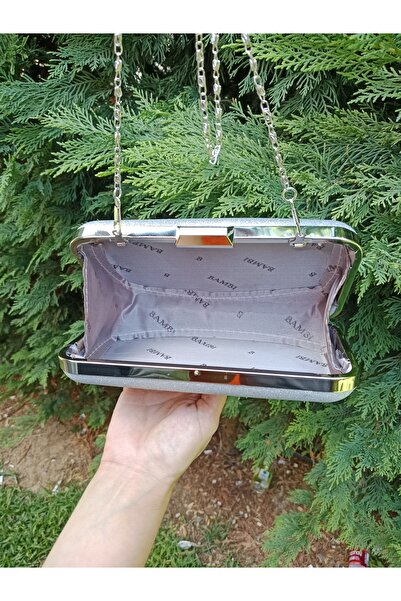 CHEFF Silvery Shoulder Strap Evening Dress Bag