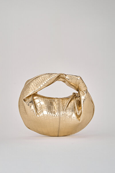 Çantacımstore Geantă de mână Mini Jordie pentru femei Croco Gold