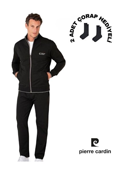 Pierre Cardin Mevsimlik Fermuarlı & Cepli Düz Paça Eşofman Takımı T2H0CL1VR7PCVR