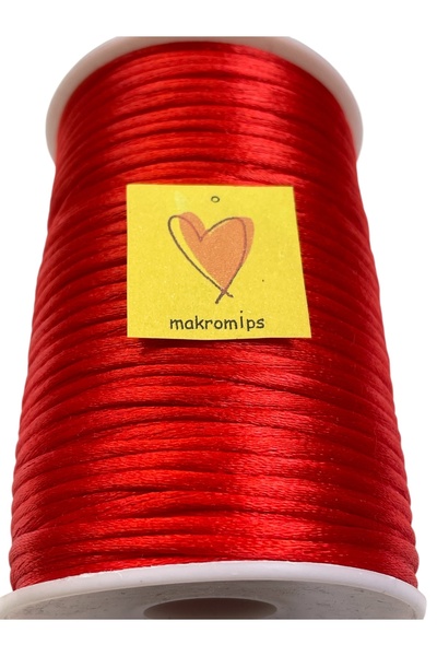 Makromİps 2 mm Thick Flosh Cord 1 Spol (100 Yrd) Rat Tail Jewelry Bracelet Evening Dress Lace Decoration Pack