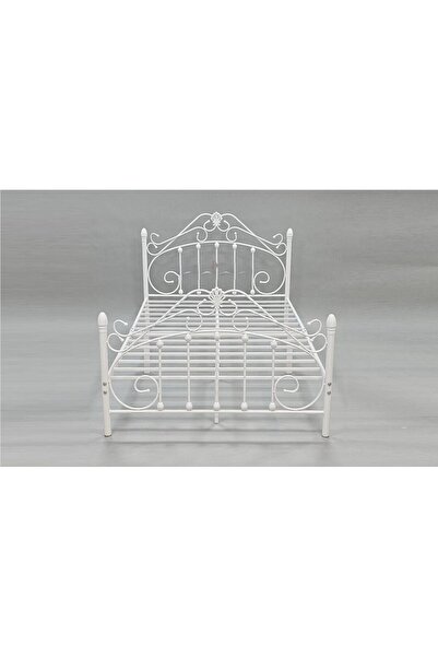 Al Saada Home إطار سرير حديدي - 120 × 190 سم - أبيض