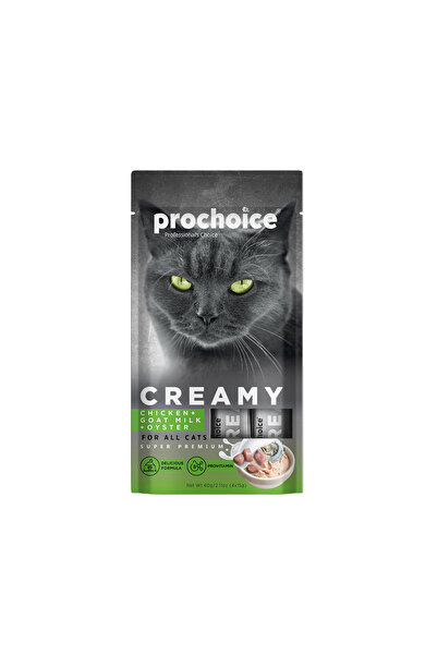 ProChoice Creamy Kediler İçin Tavuklu, Keçi Sütlü ve İstridyeli Sıvı Ödül Mam...