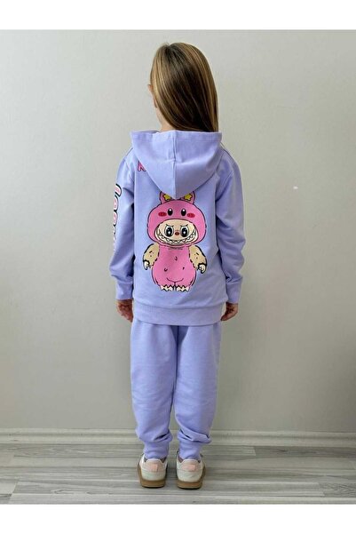 Patriko KIZ ÇOCUK POPÜLER LABUBU FERMUARLI CEKET Lİ EŞOFMAN ALTI ALT ÜST TAKIM