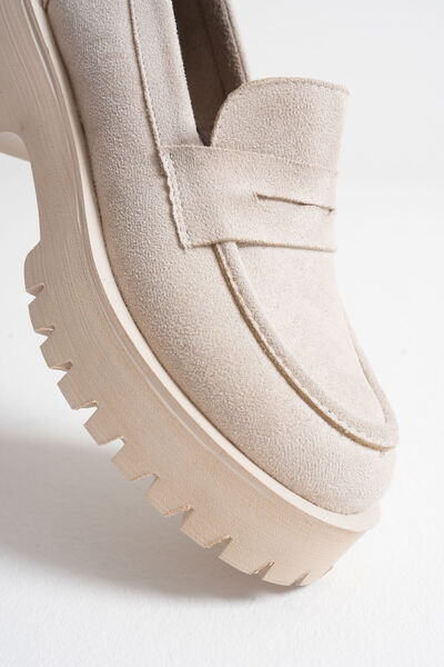 Zerenyus Дамски бежови мокасини от велур Savana Premium