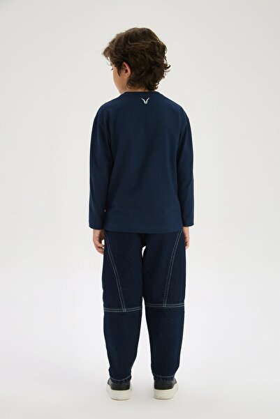 Nebbati Μπλουζάκι BG Store Boy Navy Blue