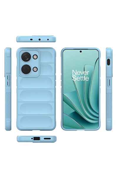 SKYDDAR INNOVATION Θήκη για OnePlus Nord 3, Magic Shield, κατασκευασμένη από σιλικονούχο ματ, σετ αυτοκόλλητων, μπλε