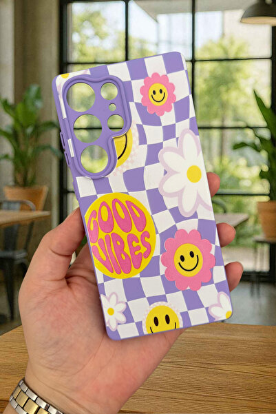 Vip Case Samsung Galaxy S25 Ultra - GOOD VİBES Silikon Darbe Emici Klasik Kor...