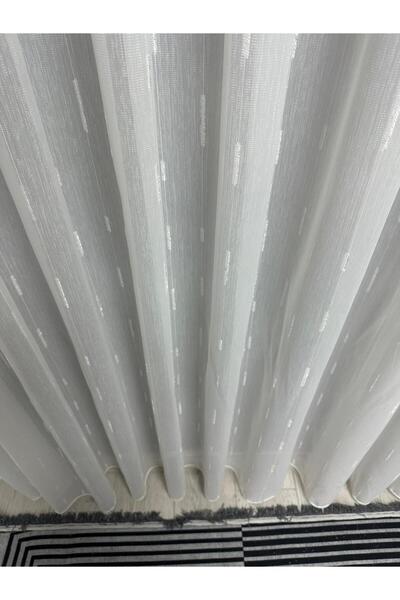 Suradesign Yeni Sezon Kelebek Desen Sık Pileli Tül Perde EnxBoy