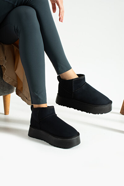 ALTUVATEKS Γυναικείες Κλασικές Μίνι Μπότες με Γούνα Εσωτερικά