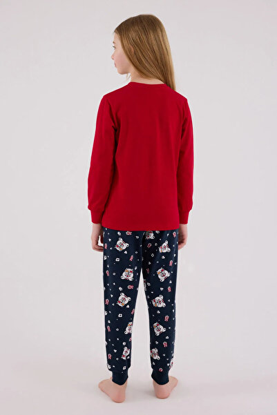 Rolypoly Anne & Kız Pijama Takımı, (Ayrı Ayrı Satılmaktadır), %100 Pamuk, Uzun Kol, Pop Corn Baskılı