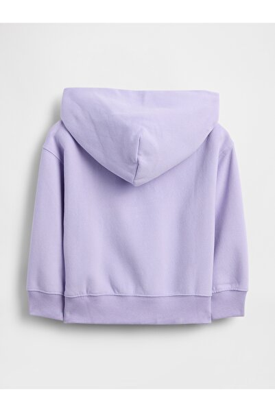 GAP Kız Bebek Mor VintageSoft Logo Fermuarlı Sweatshirt