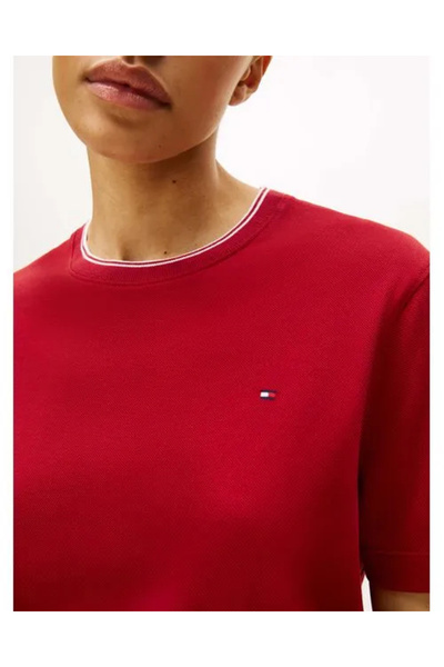 Tommy Hilfiger Rwb Pike Crew Neck Short Sleeve Women's T-Shirt Ww0Ww47310Xit