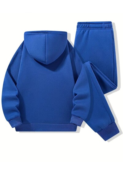 Machetta Children's Stitch Printed Oversize Hooded Sweatshirt - Tracksuit Set
