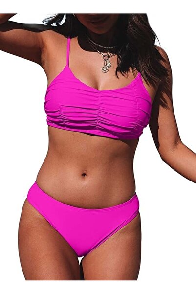 OEM Women's 2-piece high-waisted swimsuit, Pink L