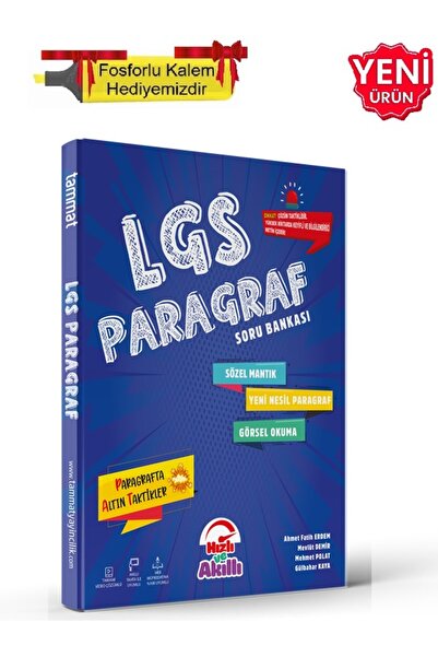 Tammat Yayıncılık 2026 - LGS 8. Sınıf Hızlı ve Akıllı PARAGRAF Soru Bankası