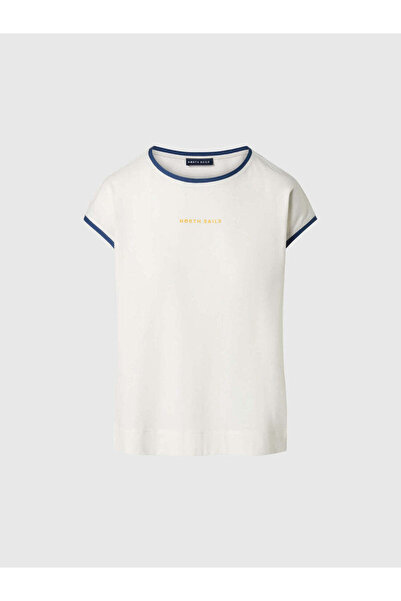 North Sails Bisiklet Yaka Çizgili %100 Pamuk Tişört