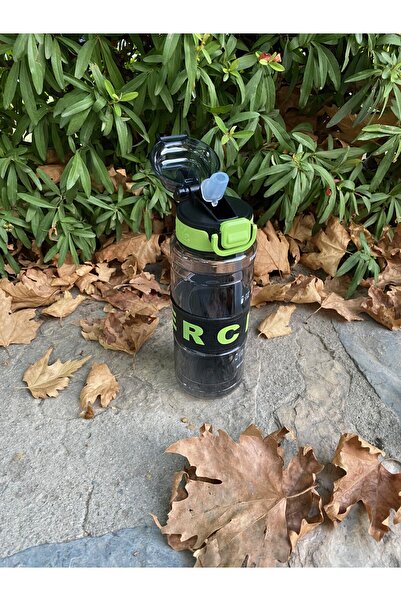 MUBX Motivasyon Matarası Şeffaf 800ml Suluk Su Şişesi Spor Matarası BPA İçermaz (Askılı)