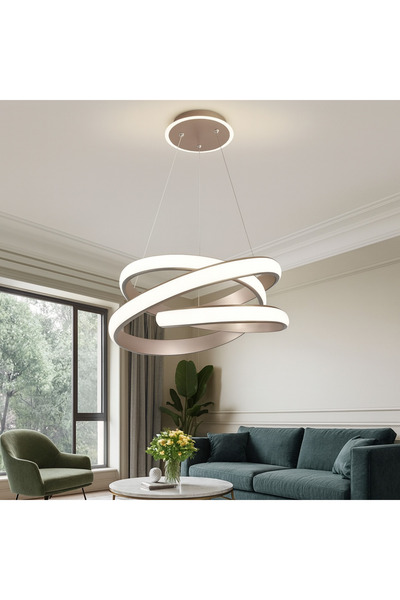 RFAN Pendant, Model 5005, With Remote Control, 3 Types of Light, Adjustable Height, 262W, Gray