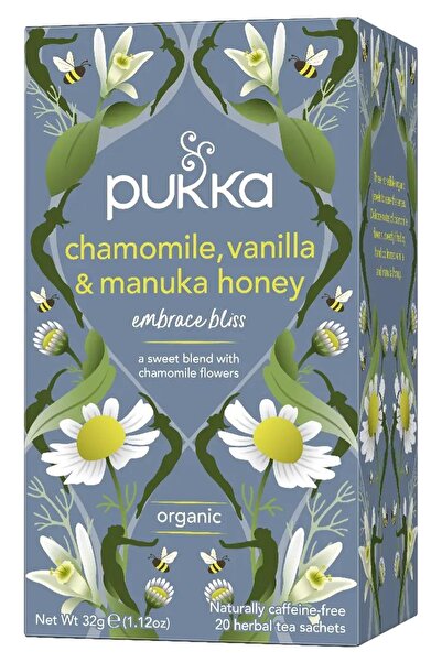 Pukka Chamomile Vanilla & Manuka Honey Herbal Tea Cup Sachet Tea 20 Pieces
