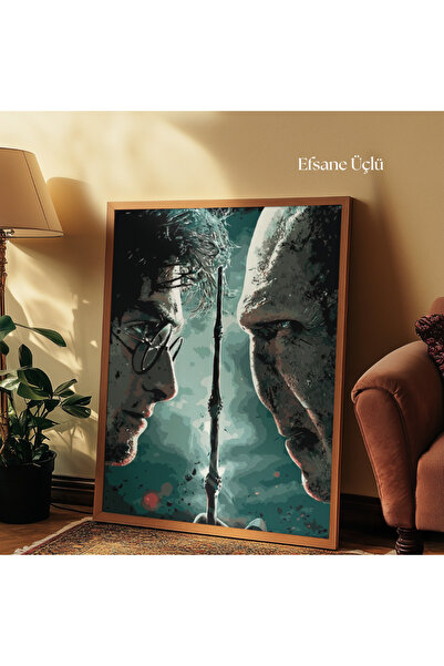 tuvart Sayılarla Boyama Seti Harry Potter 40x50cm Deathly Hallows, Efsane Üçlü