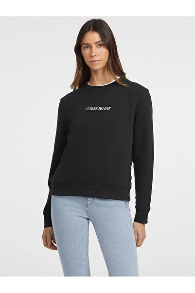 Guess Kadın Siyah Sweatshirt W4YQ10KC811-JBLK