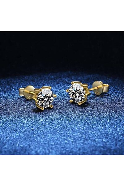 Choice 3carat Moissanite Gold Color TY GRA Certified 0.5ct-2ct D Color Moissanite Stud Earrings Lab Created