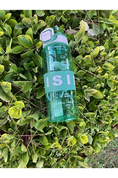 MUBX Motivasyon Matarası Şeffaf 800ml Suluk Su Şişesi Spor Matarası BPA İçermaz (Askılı)