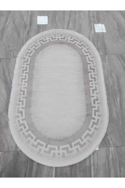 NOVA HALI Kumru Bambu Tarz 3m2 - 4 m2 %100 akrilik Oval halı Salon Halısı mut...