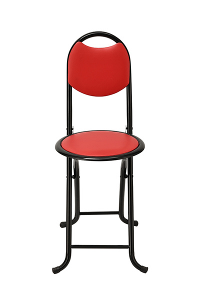 Lawazim Folding Chair - Red Padded Seat with Backrest and Carrying Grip, Lightweight Foldable Chair