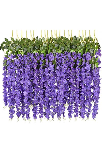 Artificiale Rolio Set 12 Glicina Artificiala Curgatoare – 1.1 m, Culori Variate