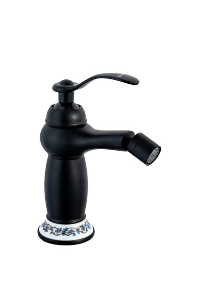 Trendy's Μίκτης μπιντέ, ματ μαύρο, με κεραμικό κέντημα