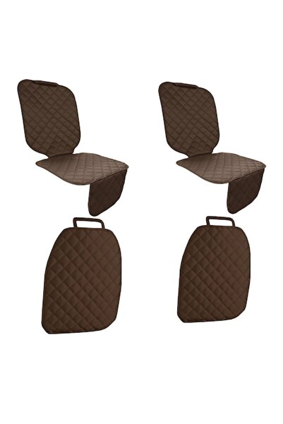 Metru Patrat Set 4 protectii auto, matlasate, universale, maro, lavabile, impermeabile, doua scoica bebe si doua