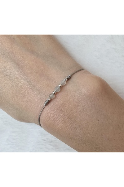 Lexy's Boutique Bratara handmade, ajustabila, din argint 925, Lexy's Boutique, pietre sempretioase acvamarin