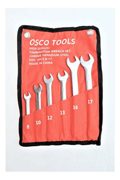 Osco Combination Wrench Set – 6 Pieces, sizes from 8mm to 17mm