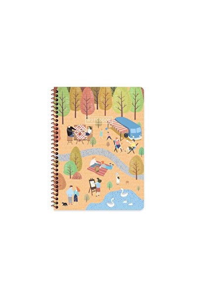 KESKİN COLOR Keskin 16,5*22,5 Kareli Karton Kapak Spiralli Mevsimler Defter -...
