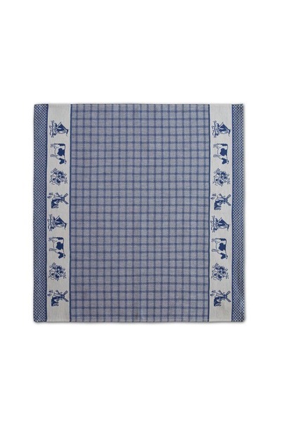 ddddd Blue kitchen towel with Dutch motifs, dimensions 60×65 cm