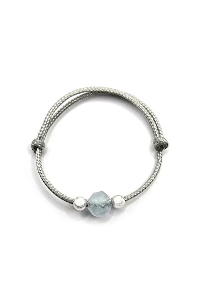 Lexy's Boutique Inel handmade, ajustabil, din argint 925, Lexy's Boutique, pietre sempretioase acvamarin,