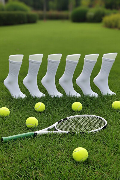 BENİSA ÇORAP Unisex Λευκές κάλτσες τένις College Πακέτο 6 τεμαχίων