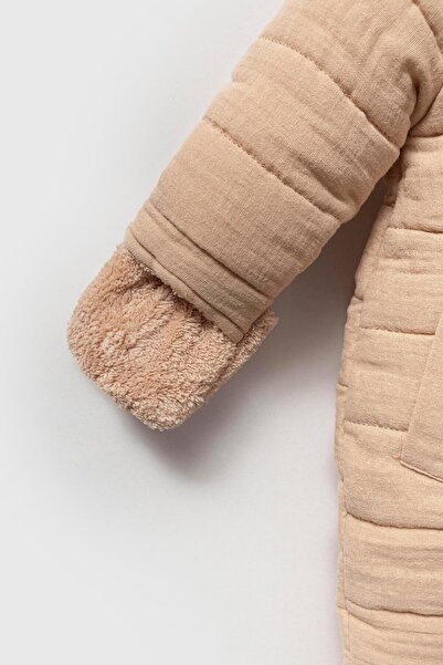 Magu Unisex Baby Organic Cotton Quilted Jumpsuit - Hooded